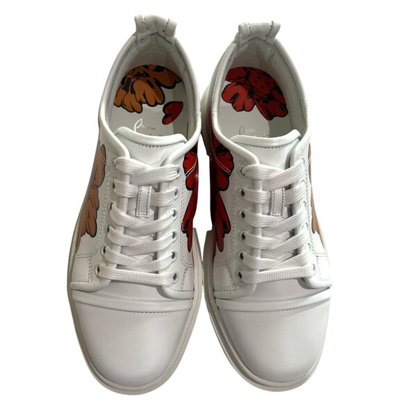 Christian Louboutin x Shun Sudo Adolon Donna Button Flower Sneakers in White - Picture 6 of 9